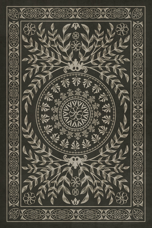 Pattern 40 Villa Lante 20x30 Vintage Vinyl Floorcloth