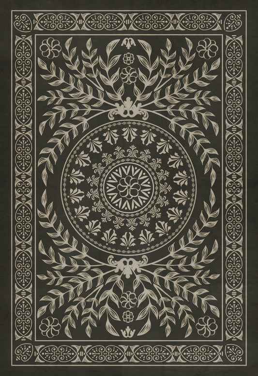 Pattern 40 Villa Lante 70x102 Vintage Vinyl Floorcloth