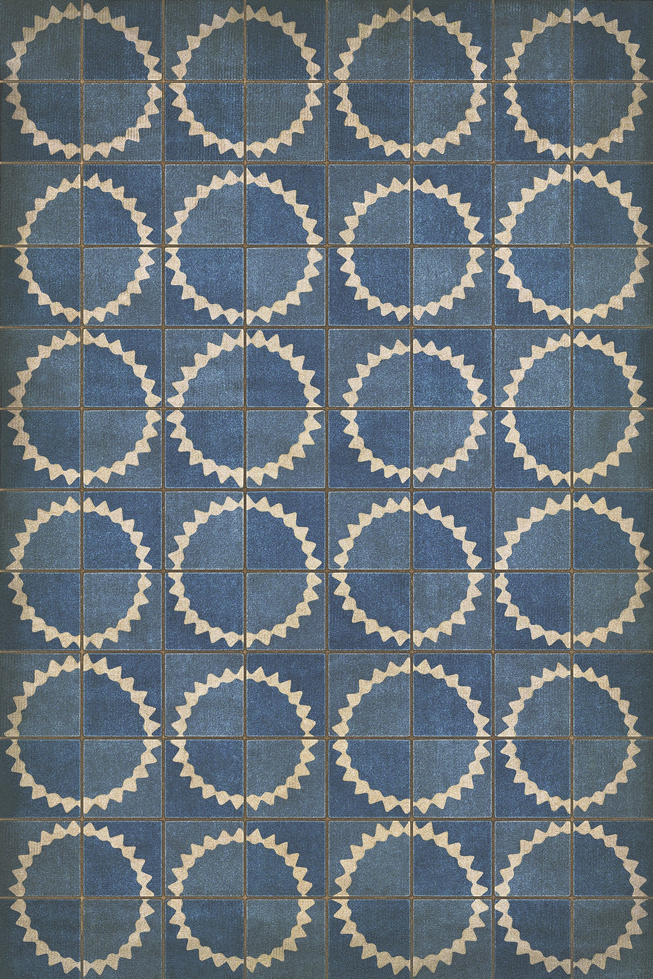 Pattern 46 Empty Spaces Between the Stars 20x30 Vintage Vinyl Floorcloth