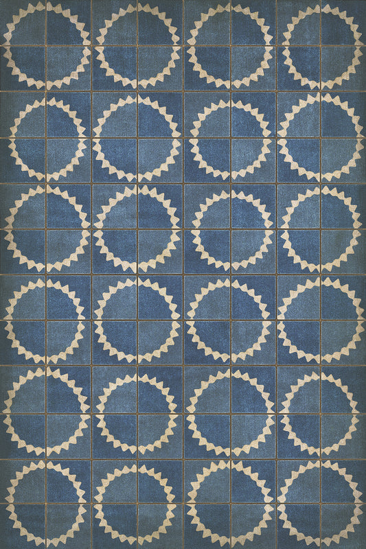 Pattern 46 Empty Spaces Between the Stars 20x30 Vintage Vinyl Floorcloth