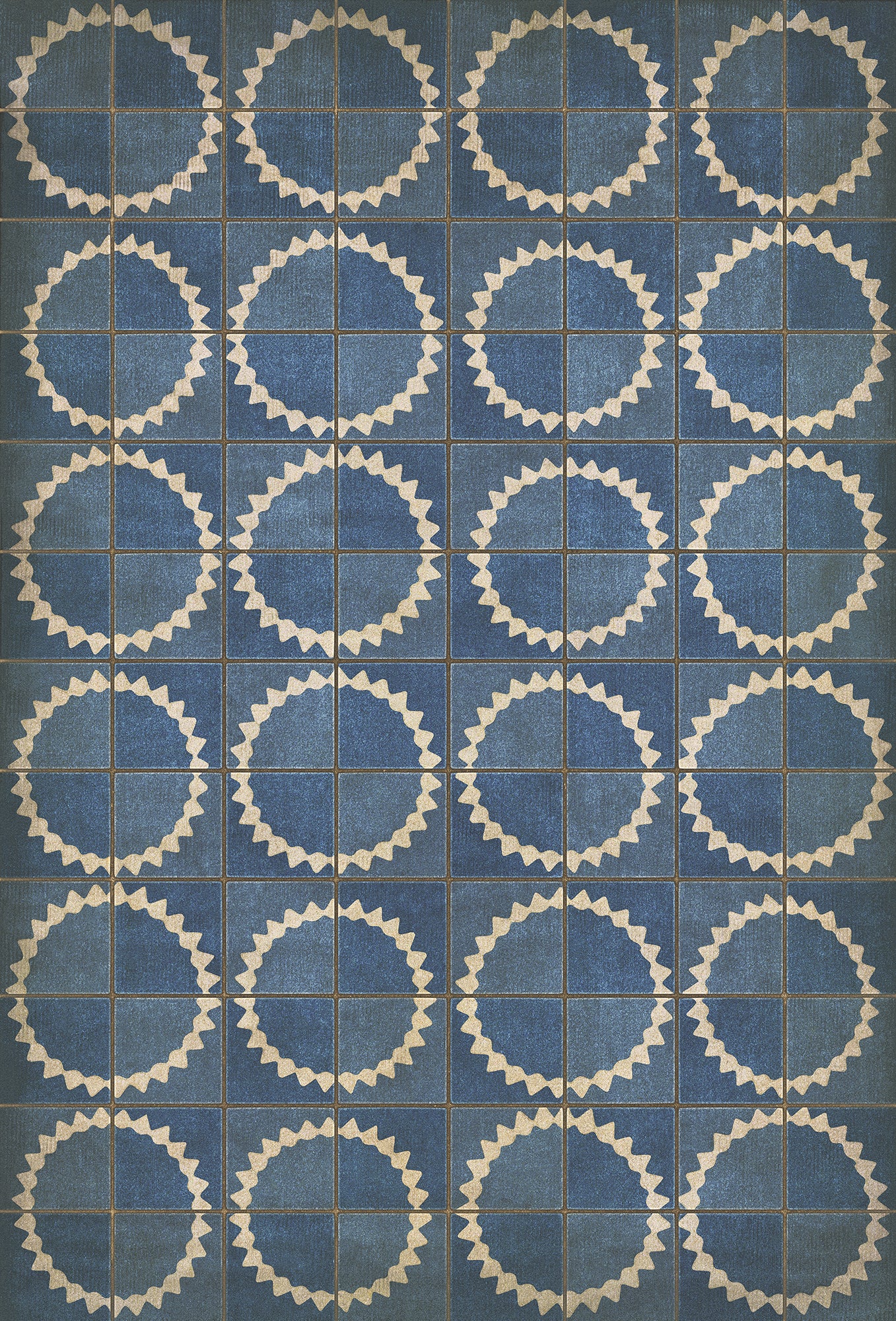 Pattern 46 Empty Spaces Between the Stars 38x56 Vintage Vinyl Floorcloth