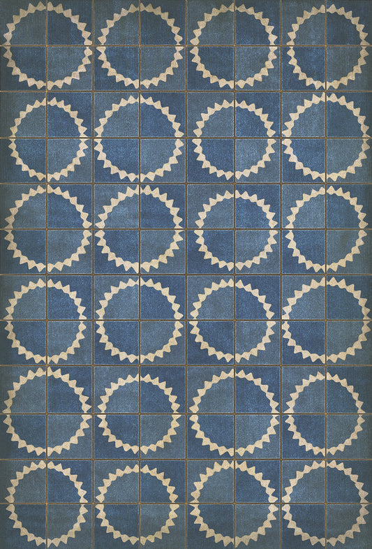 Pattern 46 Empty Spaces Between the Stars 38x56 Vintage Vinyl Floorcloth