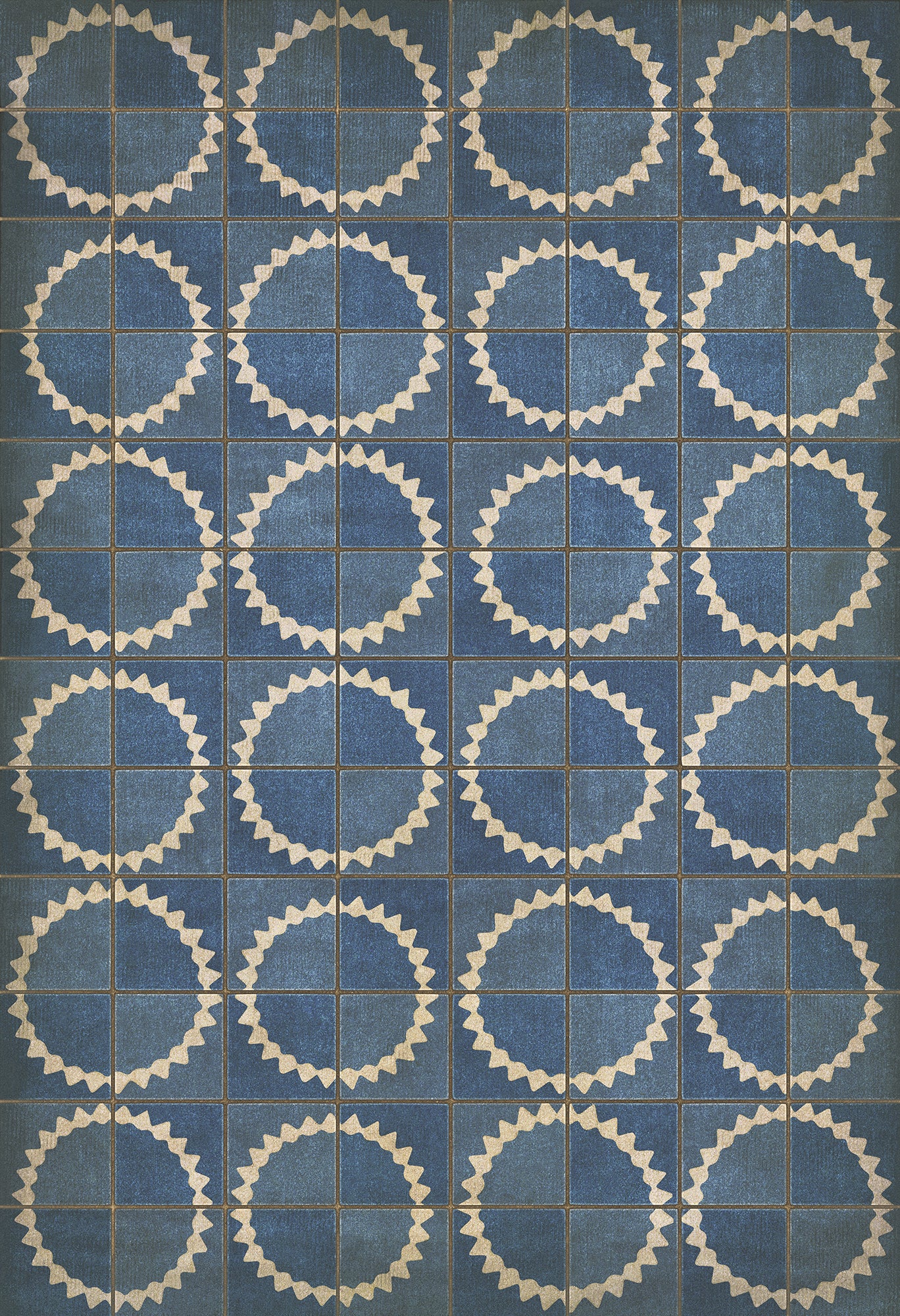 Pattern 46 Empty Spaces Between the Stars 52x76 Vintage Vinyl Floorcloth
