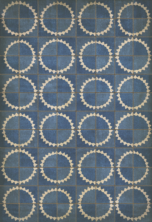 Pattern 46 Empty Spaces Between the Stars 52x76 Vintage Vinyl Floorcloth