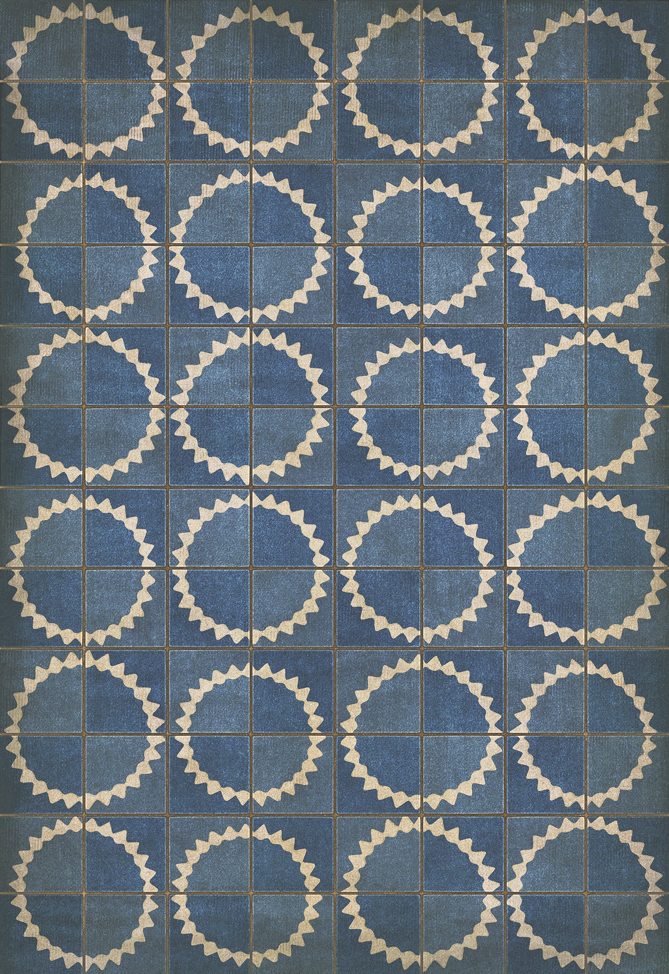 Pattern 46 Empty Spaces Between the Stars 70x102 Vintage Vinyl Floorcloth