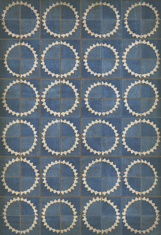 Pattern 46 Empty Spaces Between the Stars 70x102 Vintage Vinyl Floorcloth