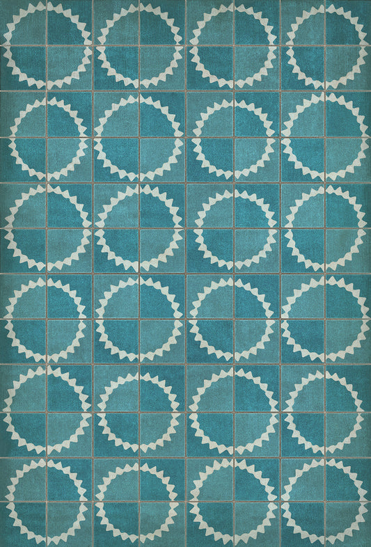 Pattern 46 Stellar 38x56 Vintage Vinyl Floorcloth