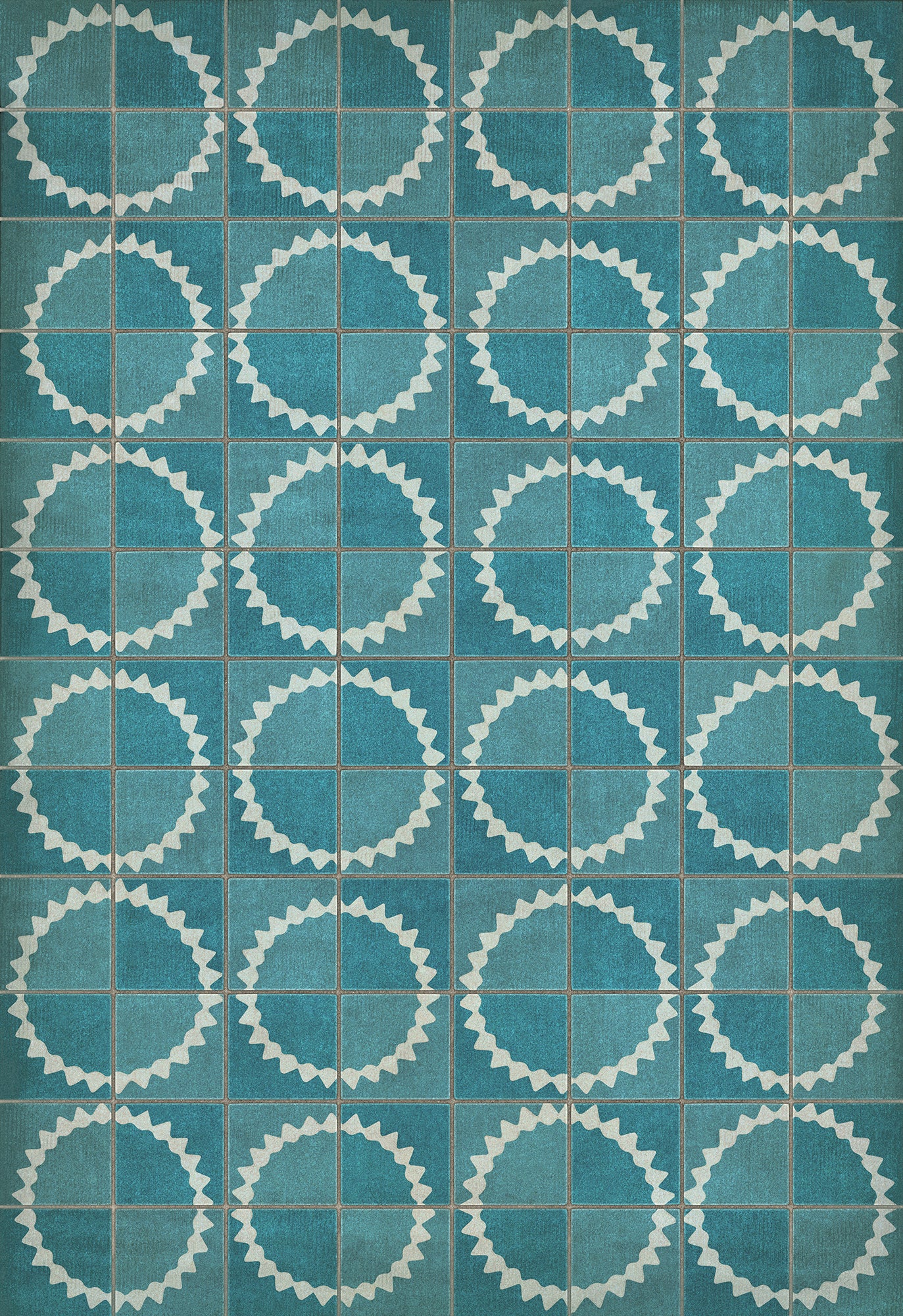 Pattern 46 Stellar 70x102 Vintage Vinyl Floorcloth