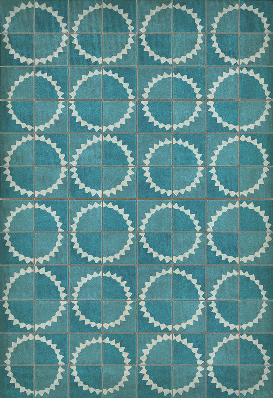 Pattern 46 Stellar 70x102 Vintage Vinyl Floorcloth