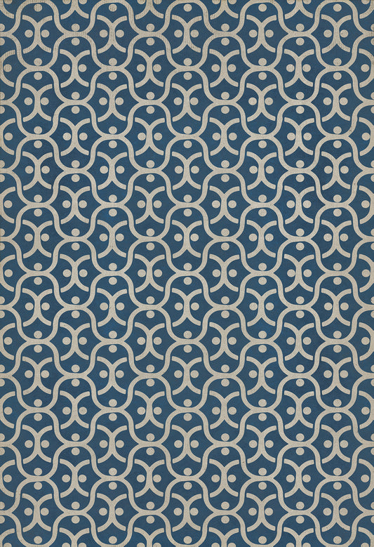 Pattern 47 A Beautiful Mind 52x76 Vintage Vinyl Floorcloth