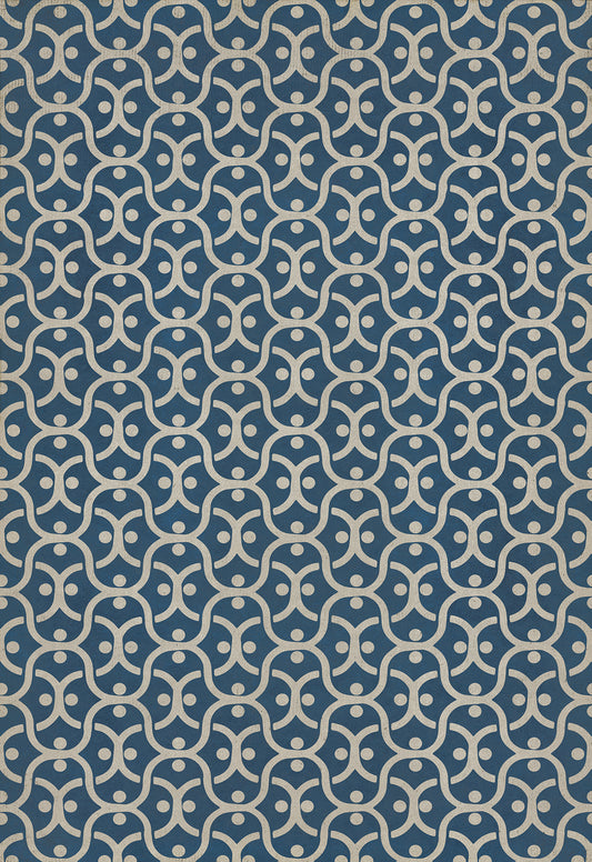 Pattern 47 A Beautiful Mind 70x102 Vintage Vinyl Floorcloth