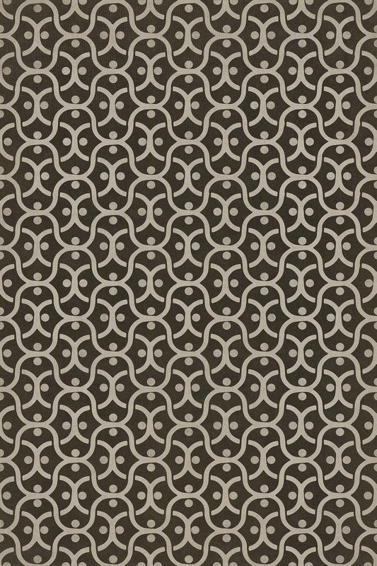Pattern 47 Black Russian 20x30 Vintage Vinyl Floorcloth