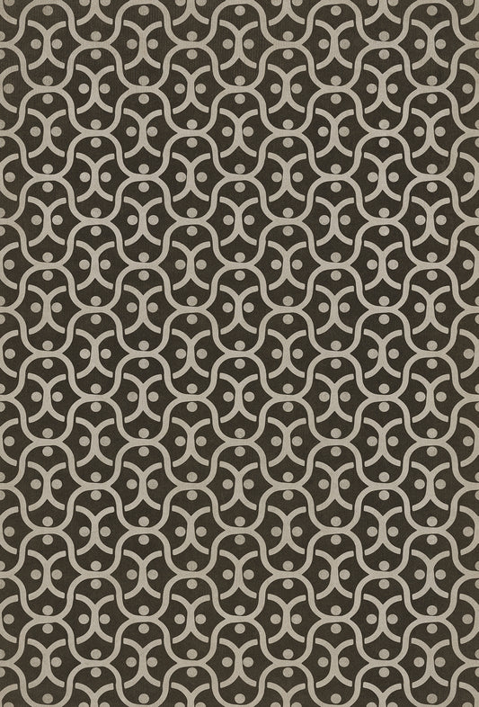 Pattern 47 Black Russian 38x56 Vintage Vinyl Floorcloth