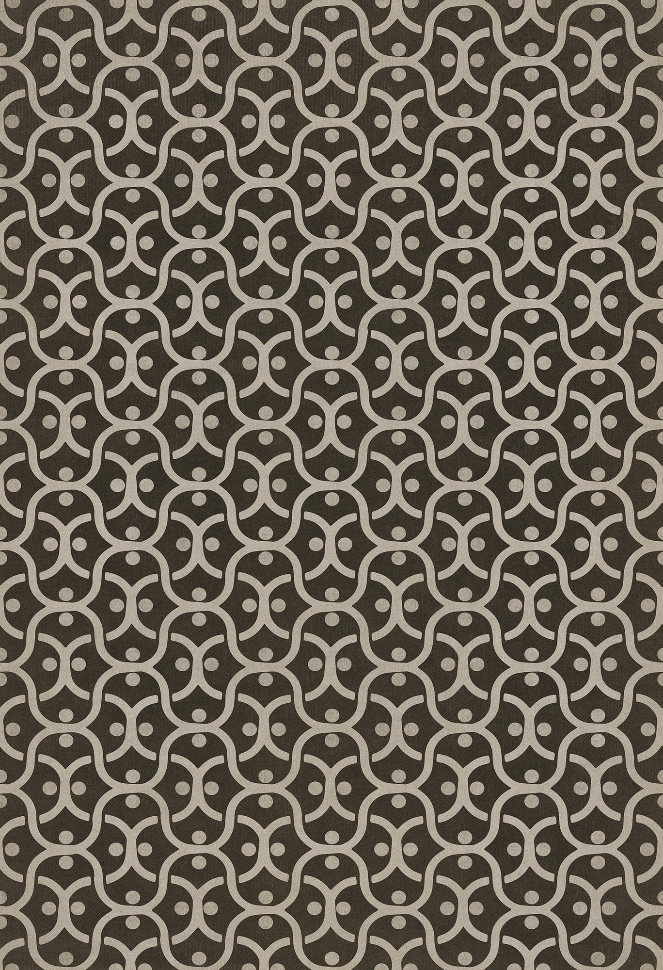 Pattern 47 Black Russian 52x76 Vintage Vinyl Floorcloth