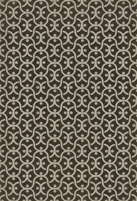 Pattern 47 Black Russian 52x76 Vintage Vinyl Floorcloth