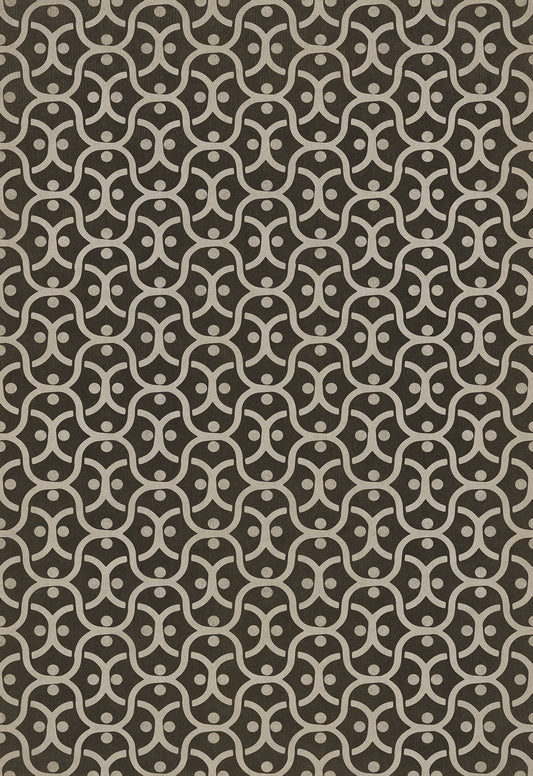 Pattern 47 Black Russian 70x102 Vintage Vinyl Floorcloth