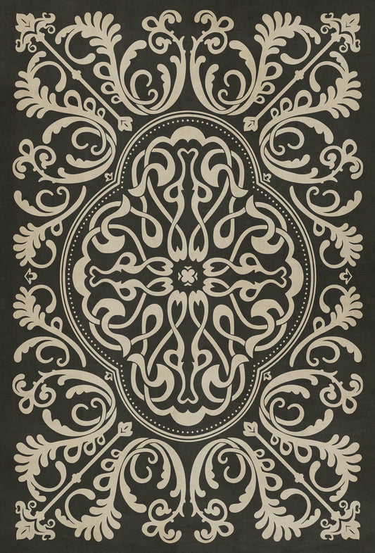 Pattern 39 Blackjack 38x56 Vintage Vinyl Floorcloth
