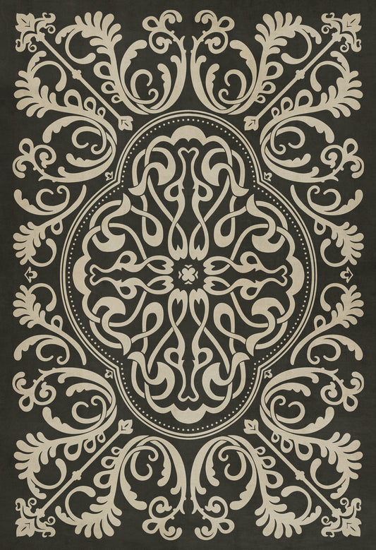 Pattern 39 Blackjack 52x76 Vintage Vinyl Floorcloth