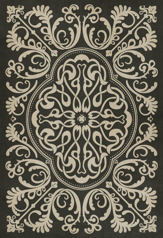 Pattern 39 Blackjack 70x102 Vintage Vinyl Floorcloth