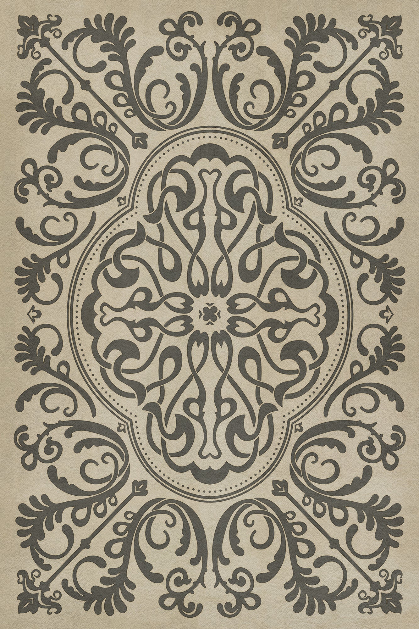 Pattern 39 Crazy Eights 20x30 Vintage Vinyl Floorcloth