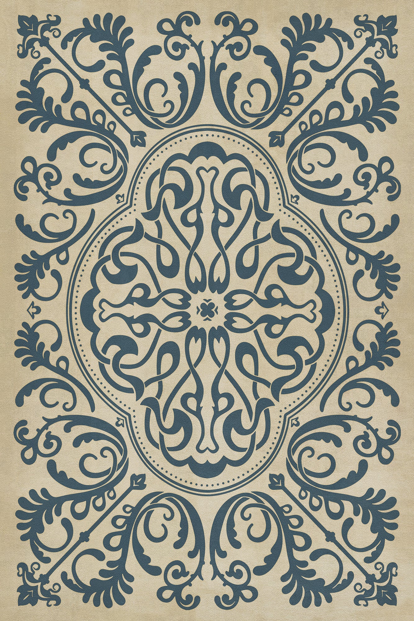 Pattern 39 Gin Rummy 20x30 Vintage Vinyl Floorcloth