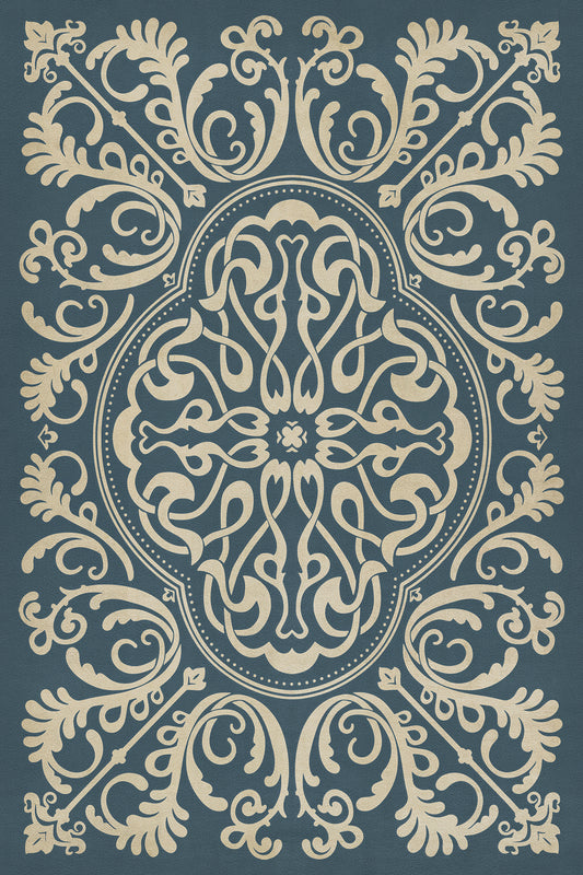 Pattern 39 Spades 20x30 Vintage Vinyl Floorcloth