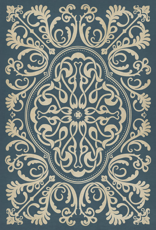 Pattern 39 Spades 38x56 Vintage Vinyl Floorcloth
