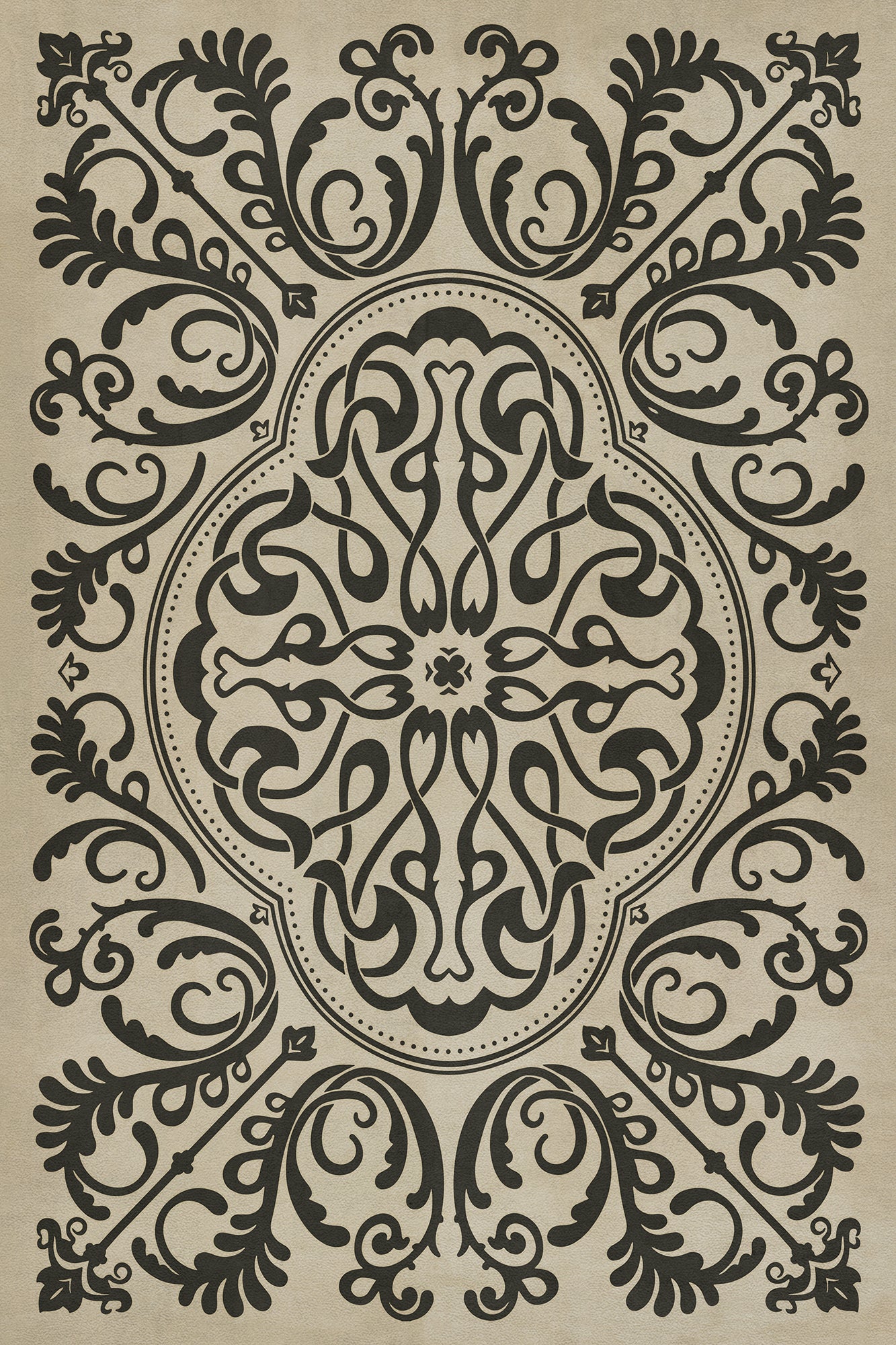 Pattern 39 Texas HoldEm 20x30 Vintage Vinyl Floorcloth