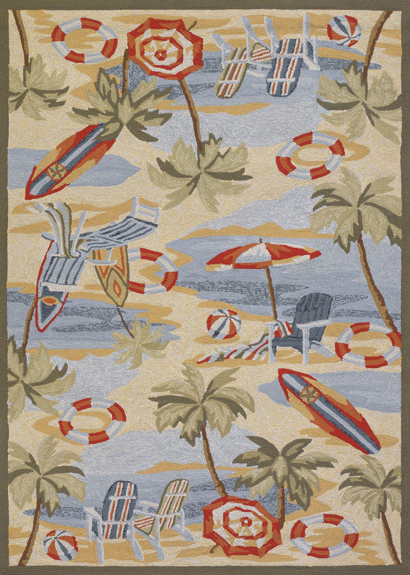 Couristan Outdoor Escape Cocoa Beach Sand Runner Rug 2'6" x 8'6"