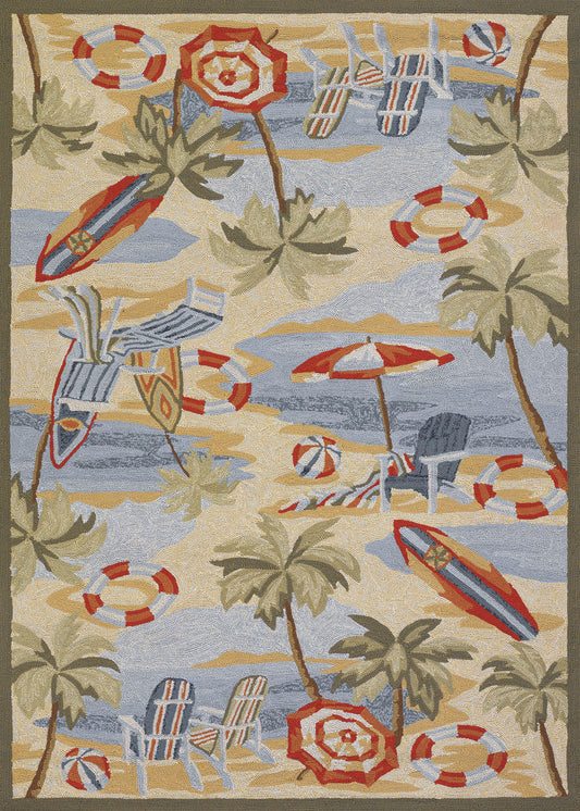 Couristan Outdoor Escape Cocoa Beach Sand Runner Rug 2'6" x 8'6"