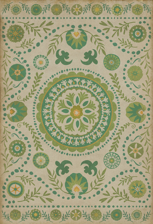 Pattern 38 Spring 52x76 Vintage Vinyl Floorcloth