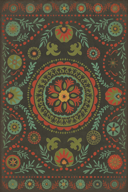 Pattern 38 State of Mind 20x30 Vintage Vinyl Floorcloth