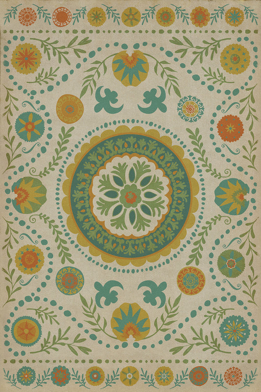 Pattern 38 Summer 20x30 Vintage Vinyl Floorcloth