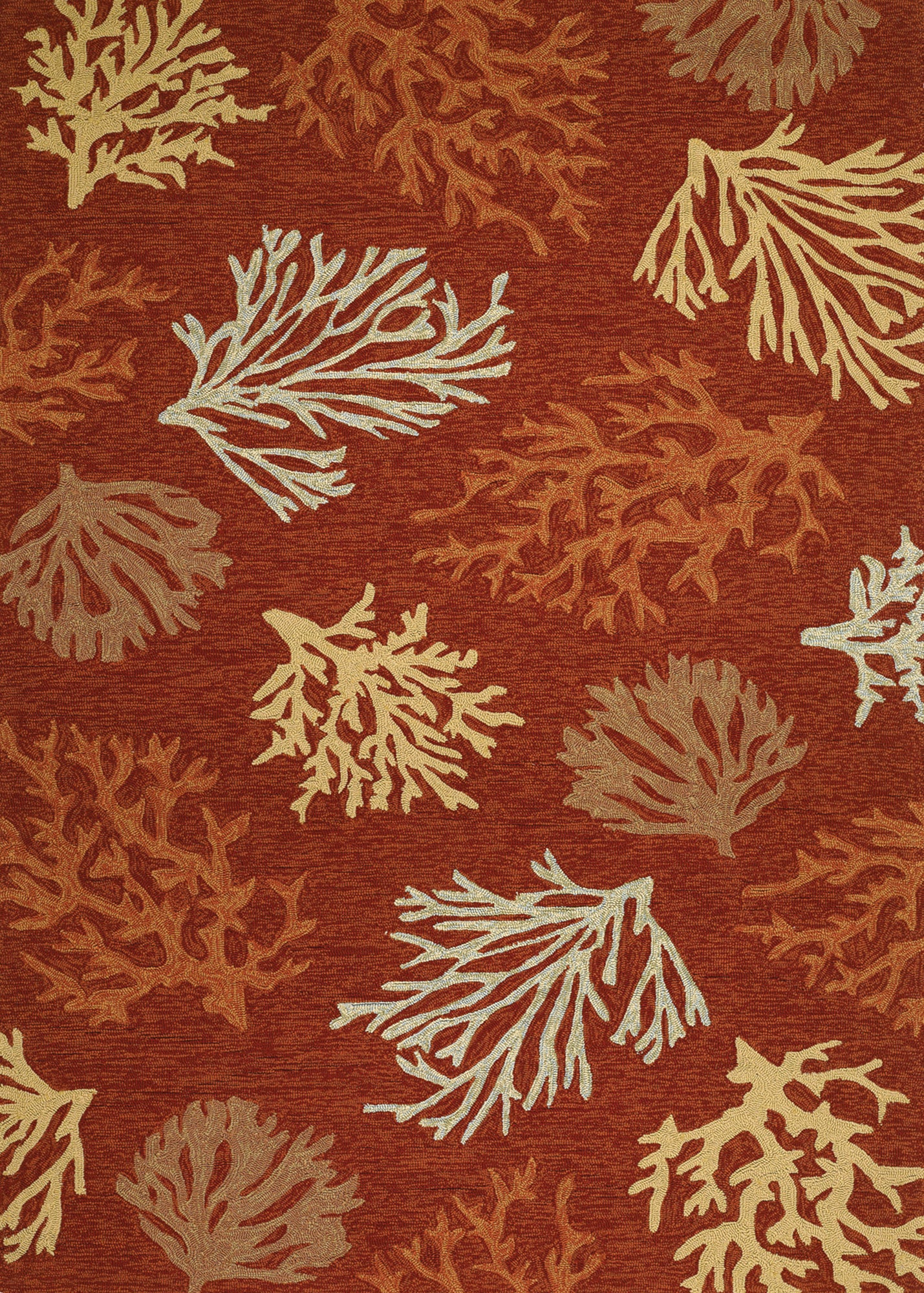 Couristan Outdoor Escape Sea Reef Terra Cotta Runner Rug 2'6" x 8'6"