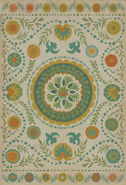 Pattern 38 Summer 52x76 Vintage Vinyl Floorcloth