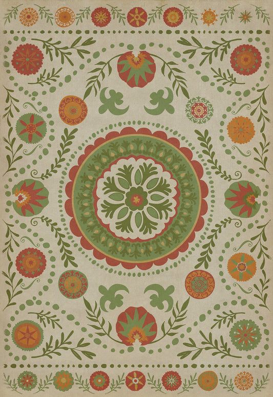 Pattern 38 Winter 70x102 Vintage Vinyl Floorcloth