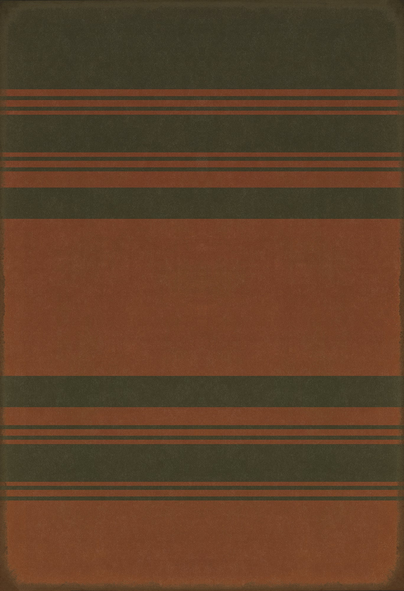Pattern 50 Organic Stripes Black and Red 52x76 Vintage Vinyl Floorcloth