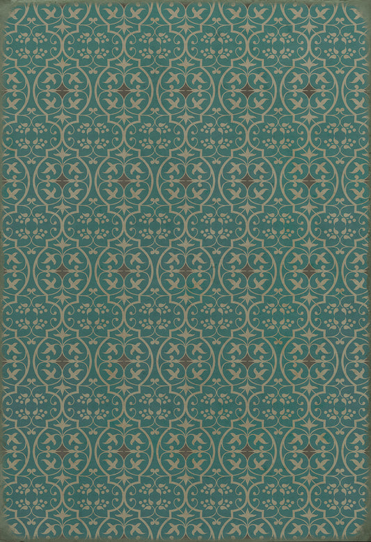Pattern 51 Echo in the Memory 52x76 Vintage Vinyl Floorcloth