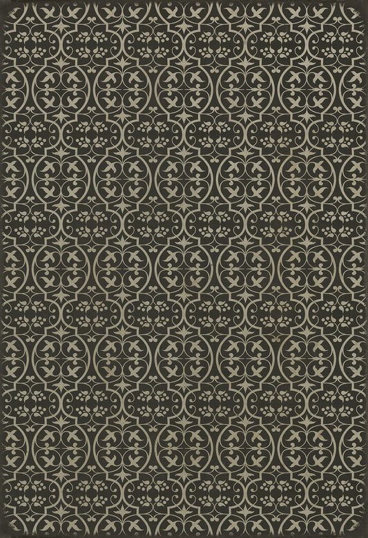 Pattern 51 He kindly stopped for me 52x76 Vintage Vinyl Floorcloth