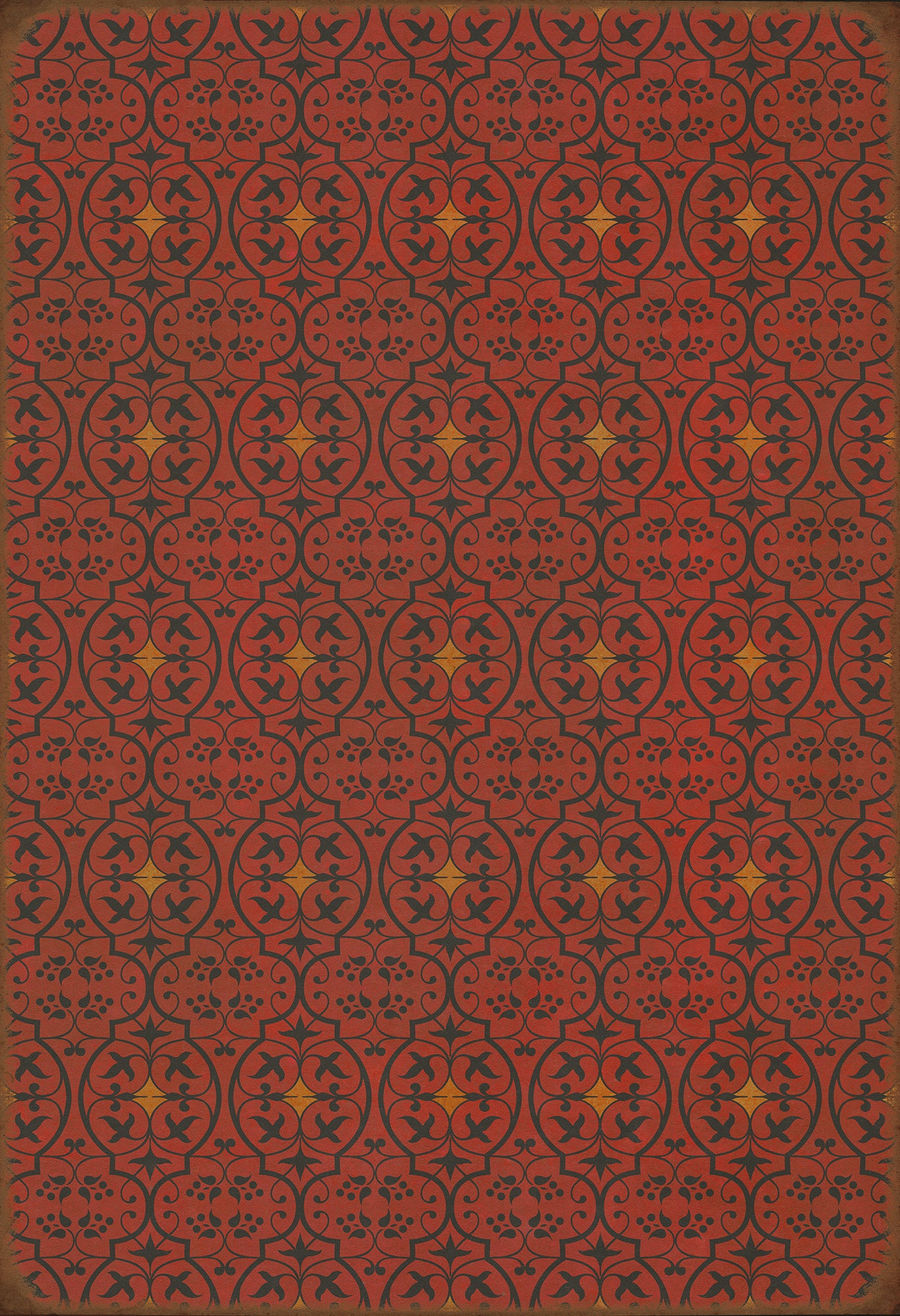 Pattern 51 Hookah Lounge 52x76 Vintage Vinyl Floorcloth