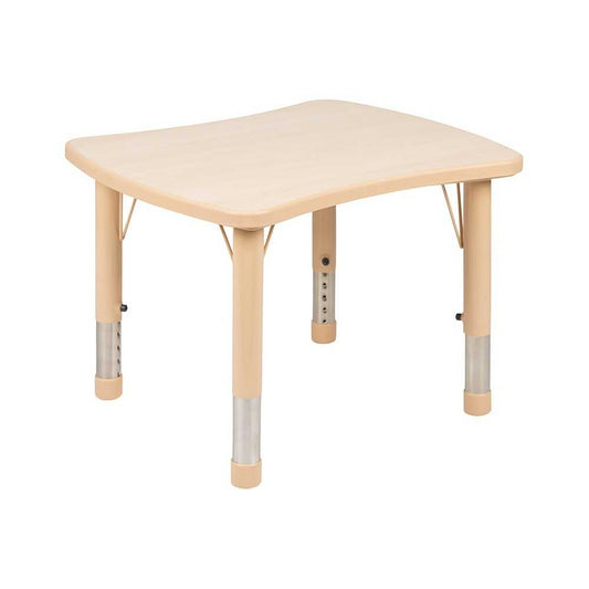 21.875"W x 26.625"L Rectangular Natural Plastic Height Adjustable Activity Table