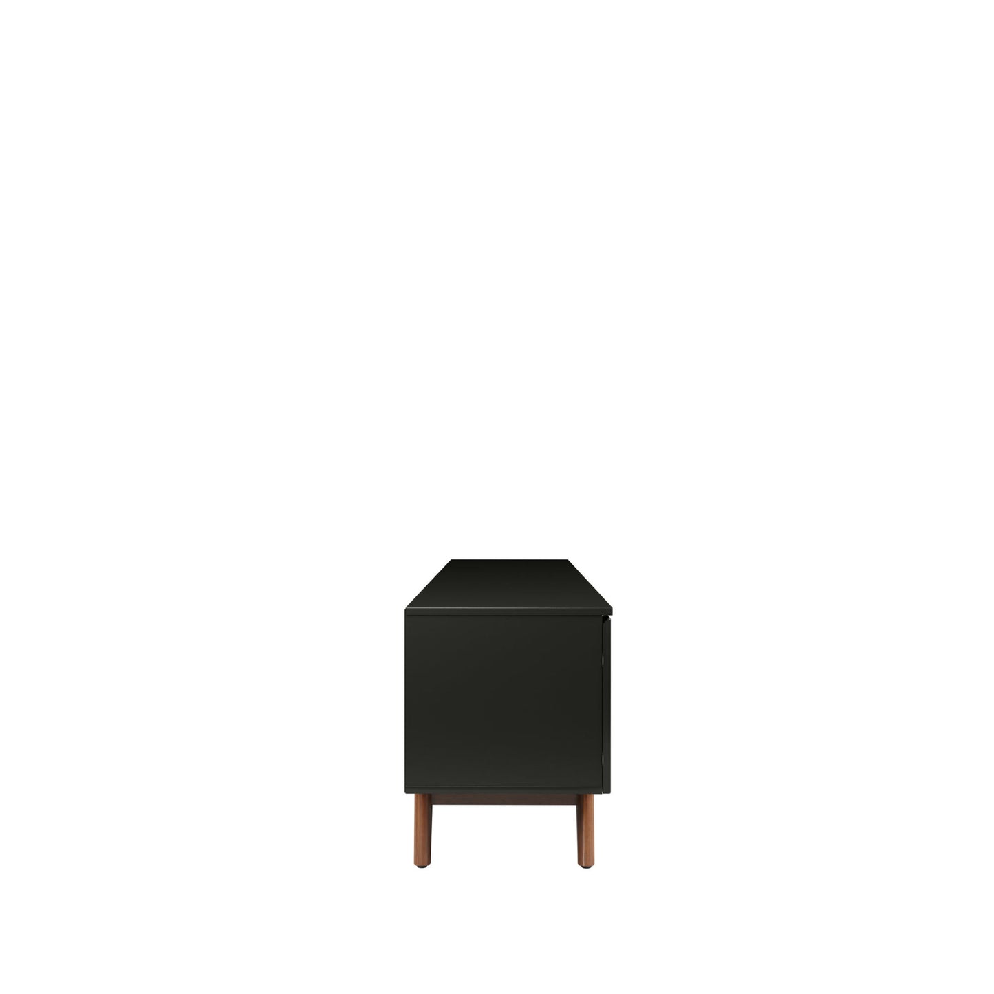 Salle 72.63" TV Stand with Solid Wood Legs in Black Pro Touch