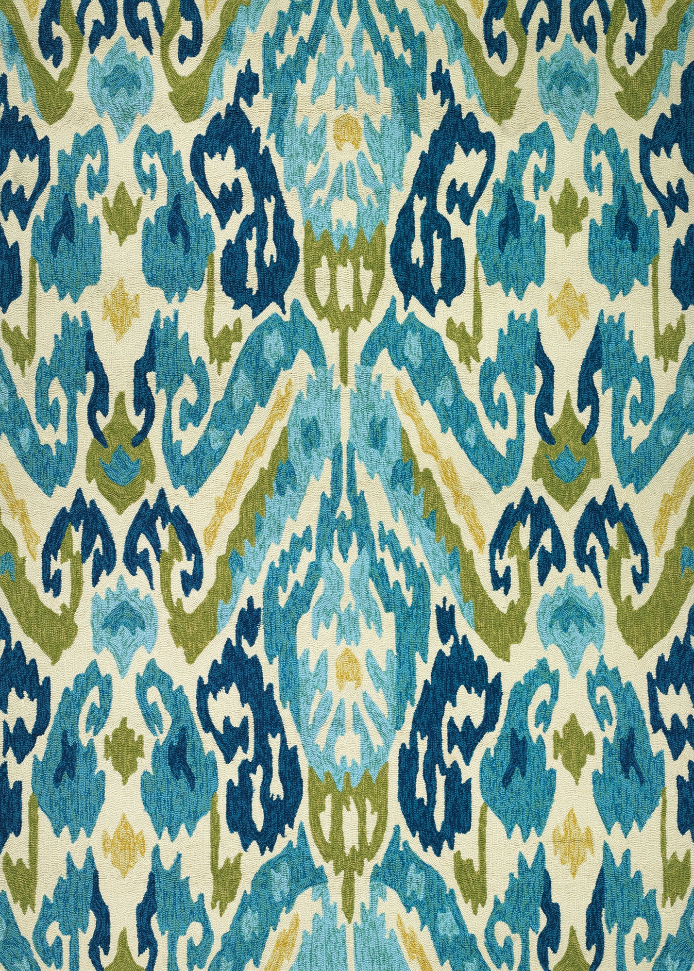 Couristan Covington Delfina Azure-Lemon Round Rug 7'10" x 7"10"