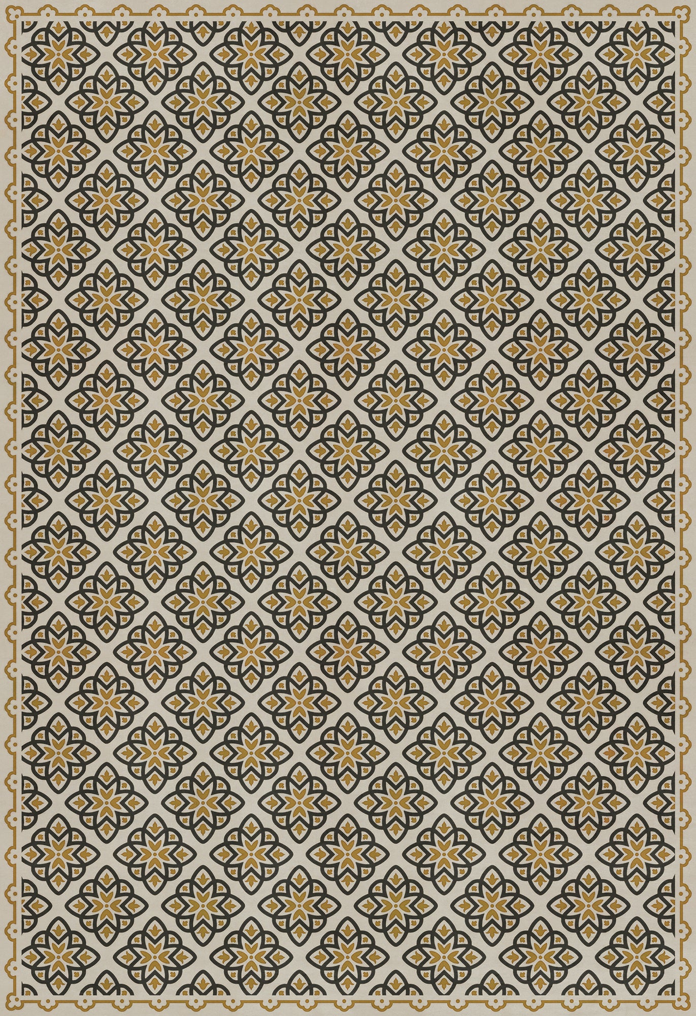 Pattern 45 Auratus 96x140 Vintage Vinyl Floorcloth