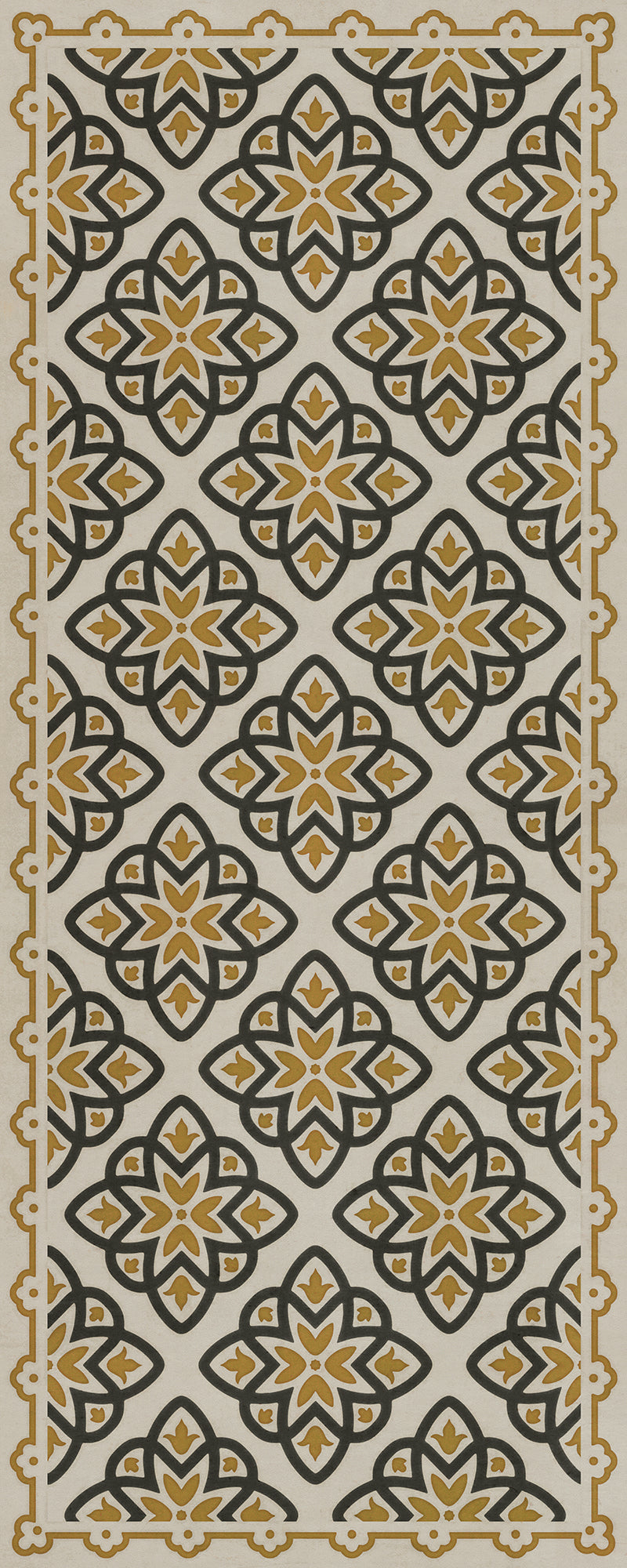 Pattern 45 Auratus 36x90 Vintage Vinyl Floorcloth