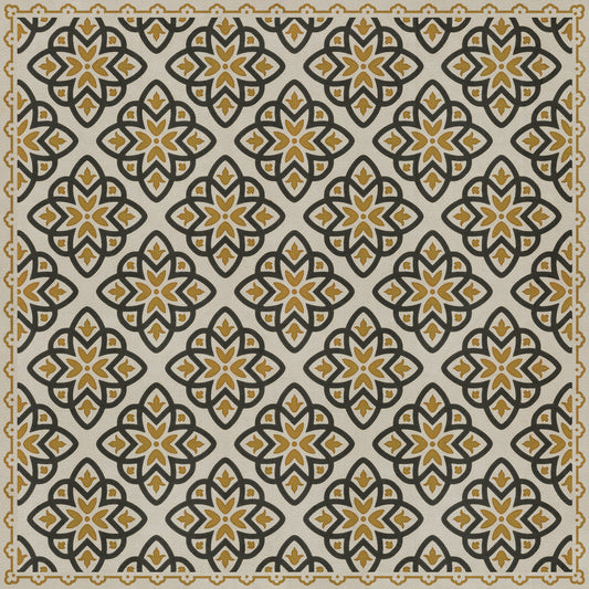 Pattern 45 Auratus 36x36 Vintage Vinyl Floorcloth