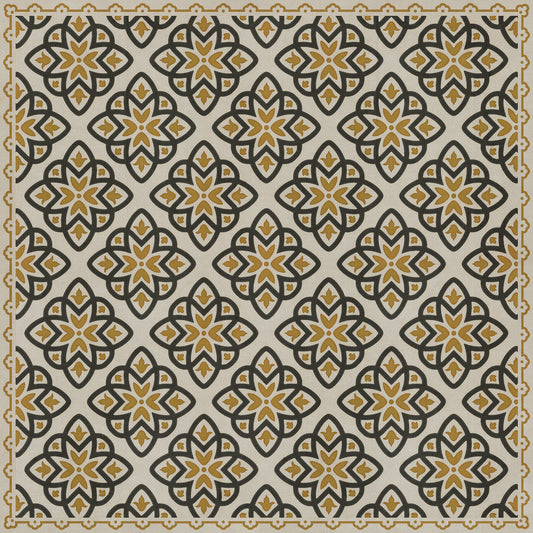 Pattern 45 Auratus 48x48 Vintage Vinyl Floorcloth