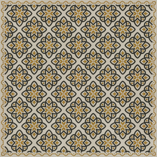 Pattern 45 Auratus 72x72 Vintage Vinyl Floorcloth