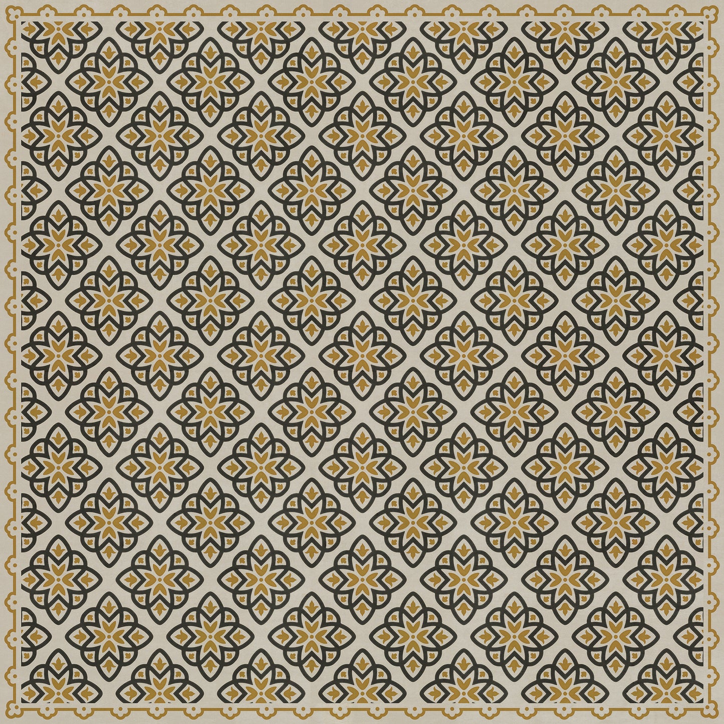 Pattern 45 Auratus 96x96 Vintage Vinyl Floorcloth