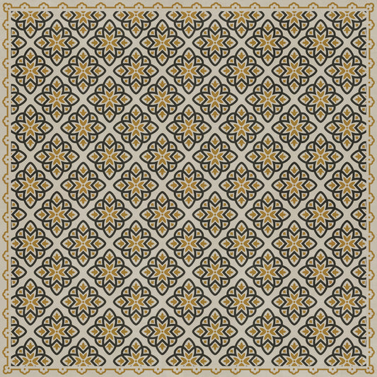 Pattern 45 Auratus 96x96 Vintage Vinyl Floorcloth